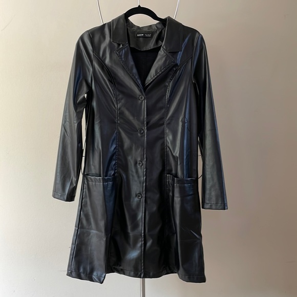 FAUX LEATHER DRESS/JACKET BUNDLE - Picture 2 of 6